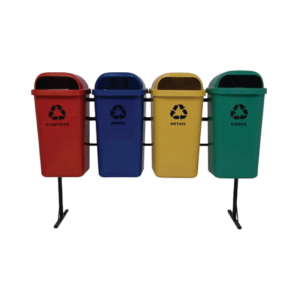 Conjunto Coleta Seletiva 4 Lixeiras 240L Total CCS04