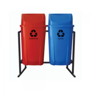 Conjunto Coleta Basculante 2 Lixeiras 120L Total CCB02